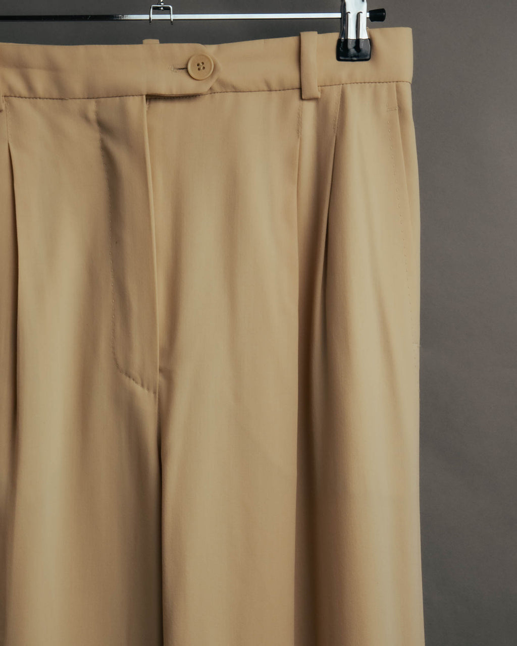 –SPECIAL– “HERMÈS” 90’s silk-lined wool wide trousers