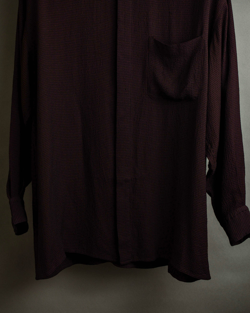 "JEAN PAUL GAULTIER" Draping form burgundy shirt