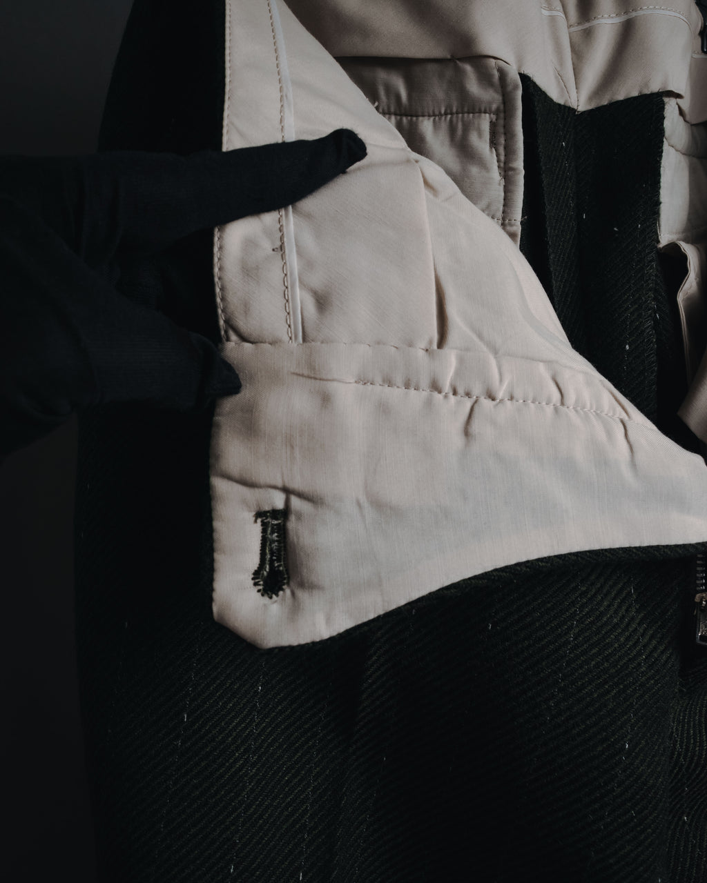 "Yves Saint Laurent diffusion hommes" 80’s-90’s structured glitter pinstripe wool suit set-up