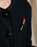 "MOSCHINO" Object sewn design tweed jacket