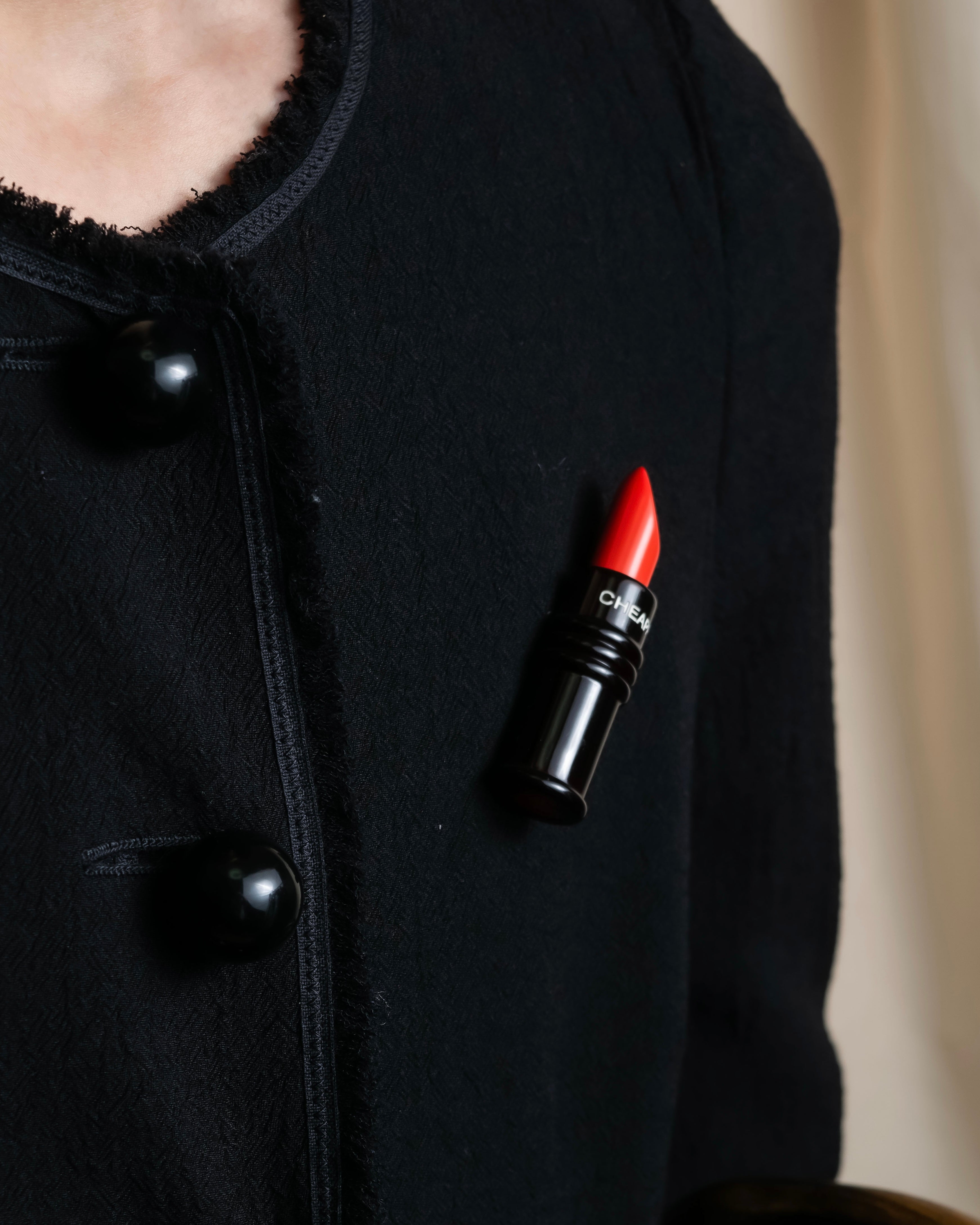 "MOSCHINO" Object sewn design tweed jacket