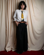 "HERMES" Horse harness motif silk neck tie