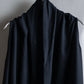 "ANN DEMEULEMEESTER" Cape draping docking design zipper sleeveless dress