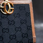 "GUCCI" Interlocking G motif bi fold wallet