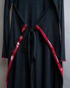 "JEAN PAUL GAULTIER" Separate drawstring design V-neck long length pullover