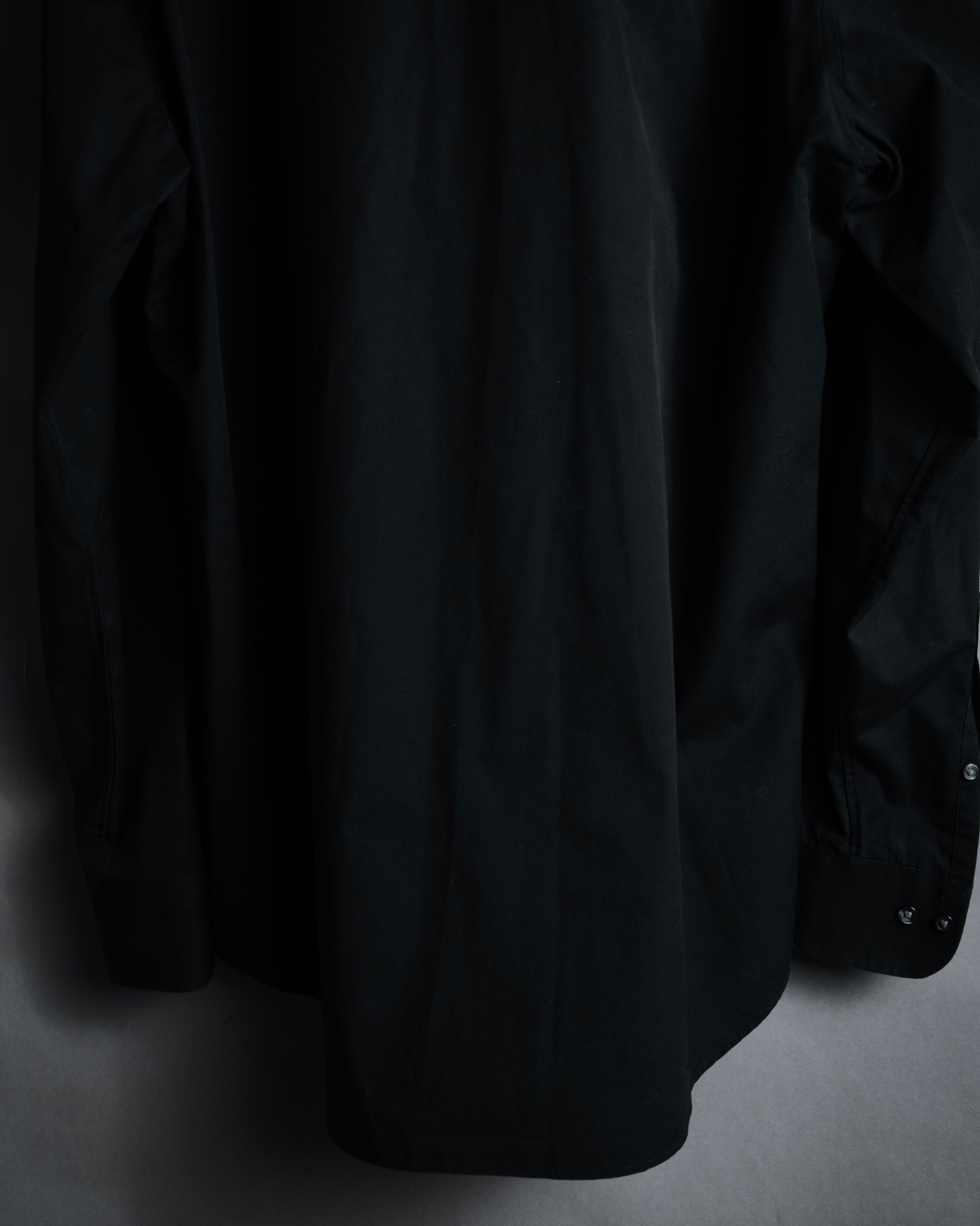 "SAINT LAURENT" 2017 season minimalist black dress shirt