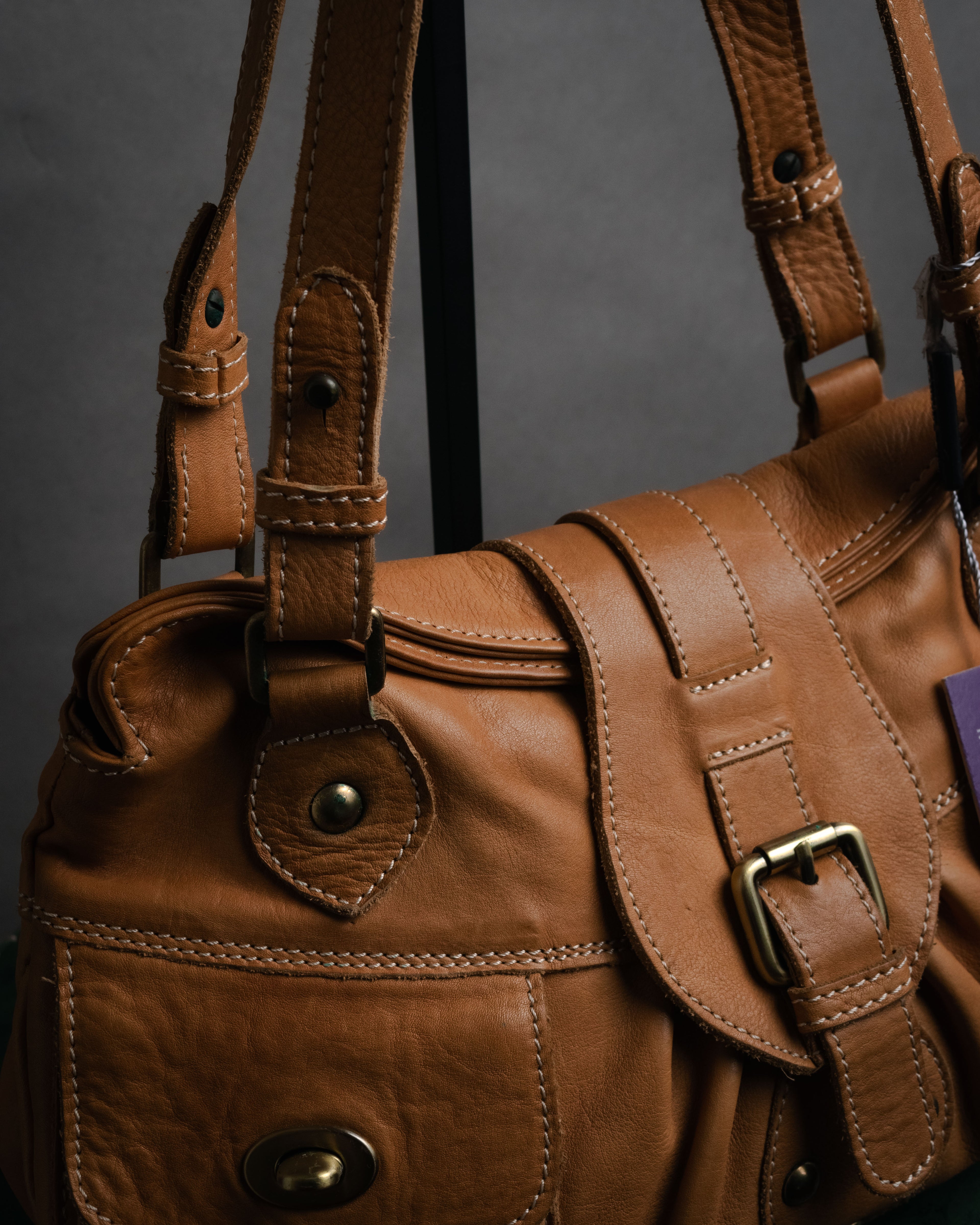 “MARCO BUGGIANI” 2004-2009 Soft leather multi pocket shoulder bag