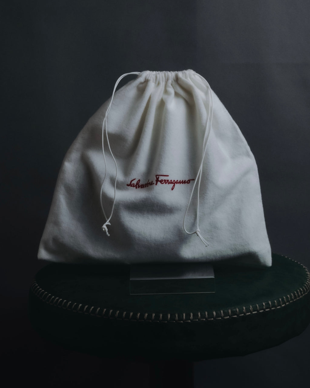 "Salvatore Ferragamo" 2000’s gathered metallic leather ball-link shoulder bag