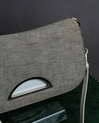 "Christian Dior" Malice Pearl Series greige color canvas shoulder bag