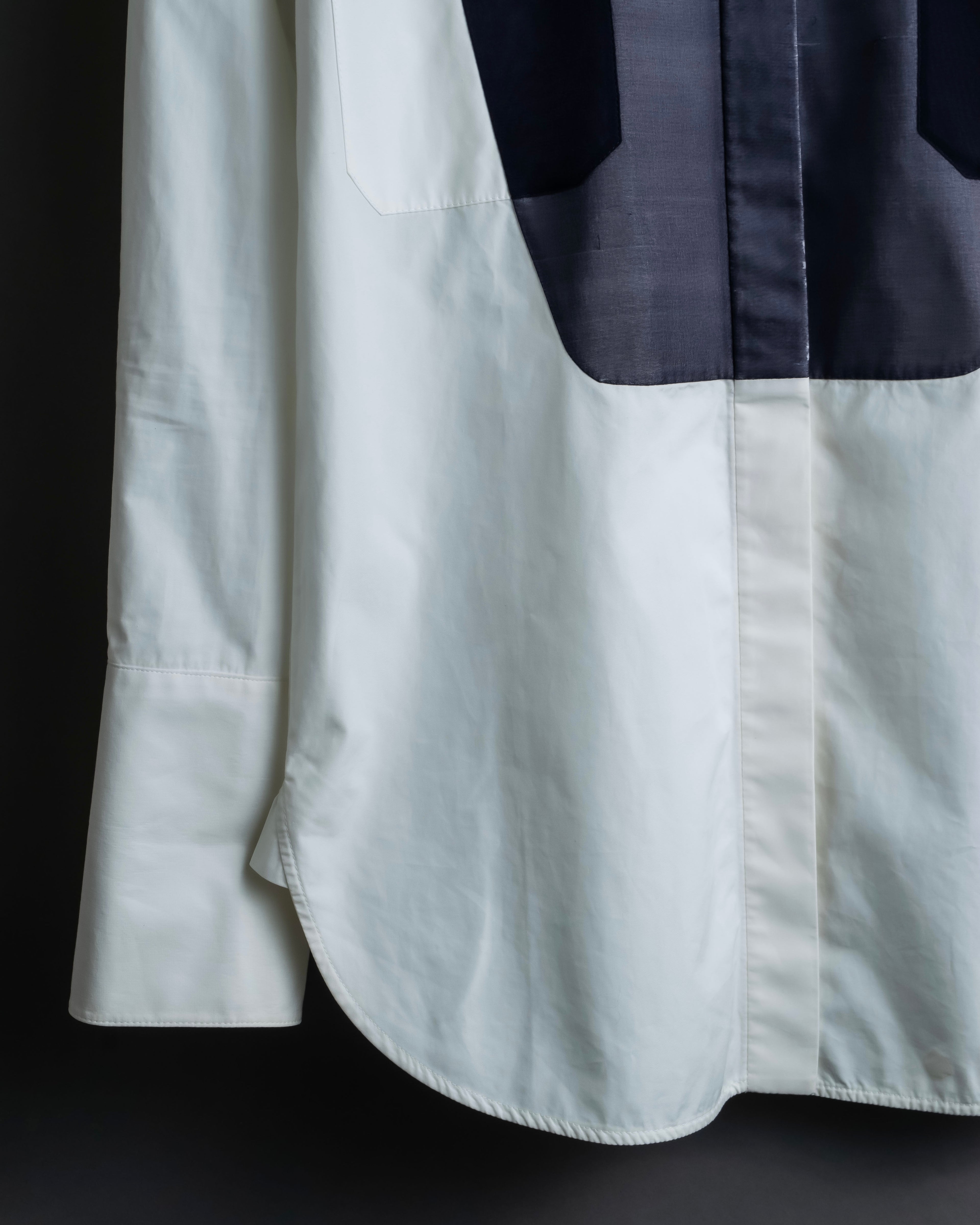 "CELINE" Combination color dress shirt