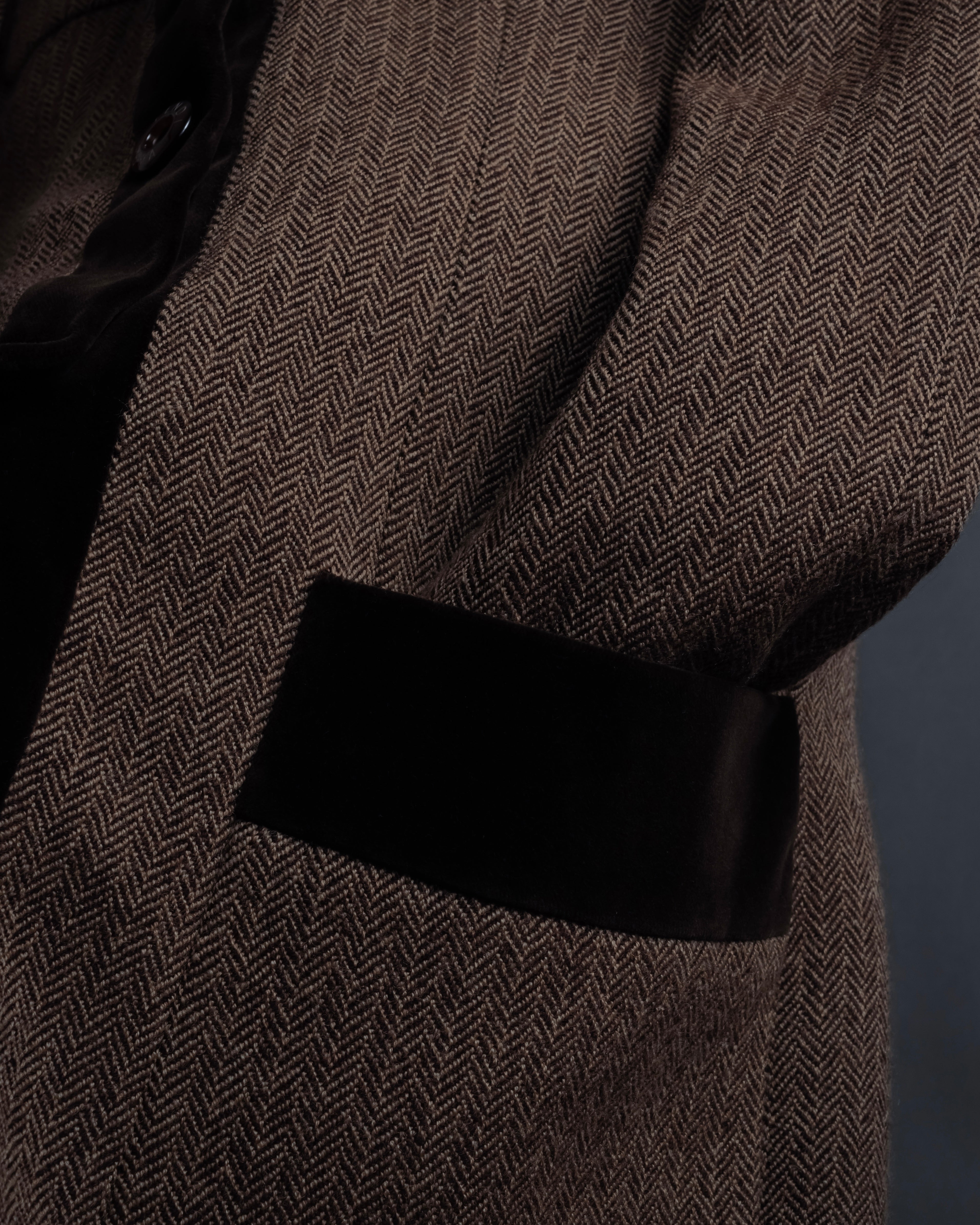 "FENDI" Velvet switching design herringbone set up