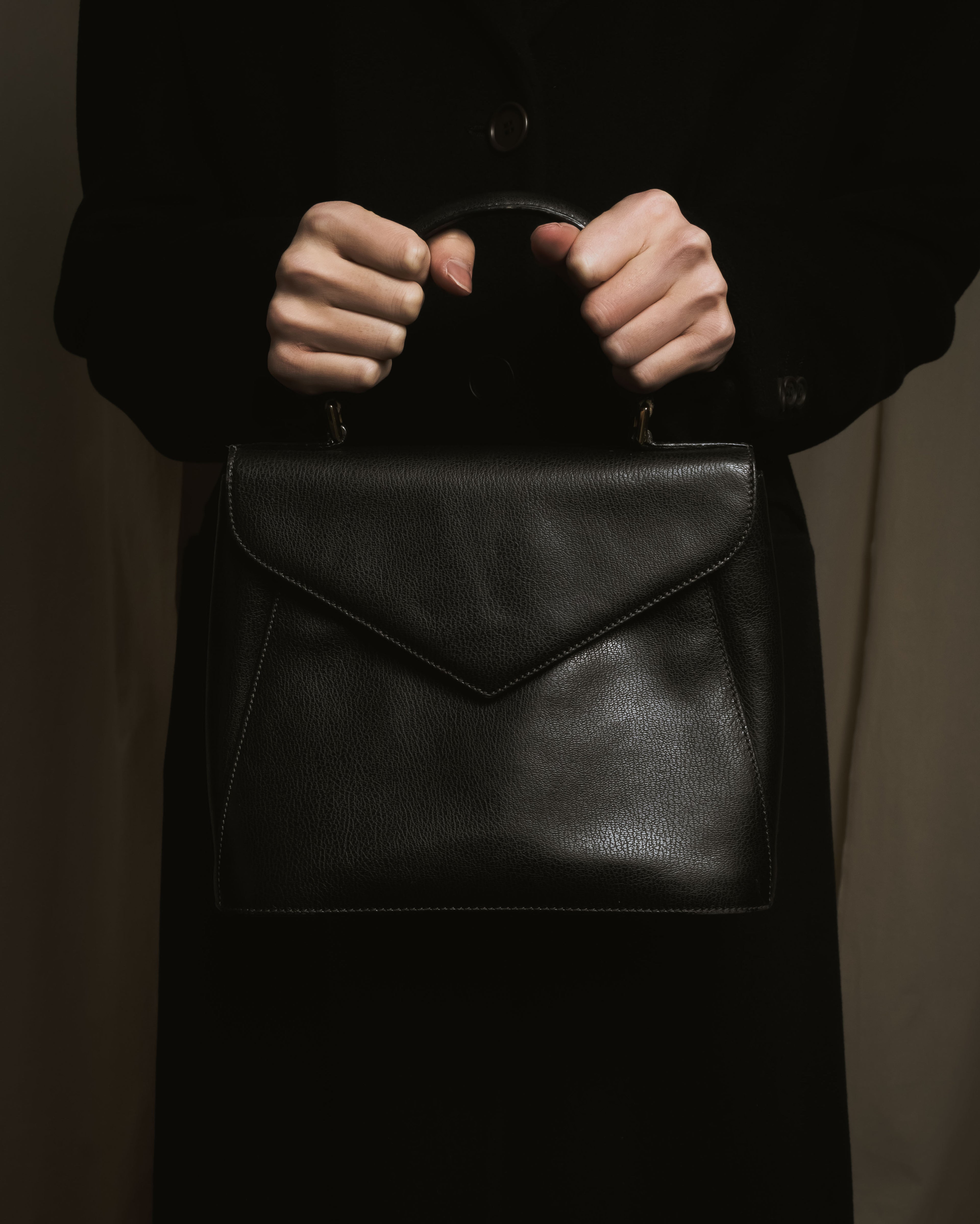 "Salvatore Ferragamo" Mid 90’s archival envelope flap top-handle bag