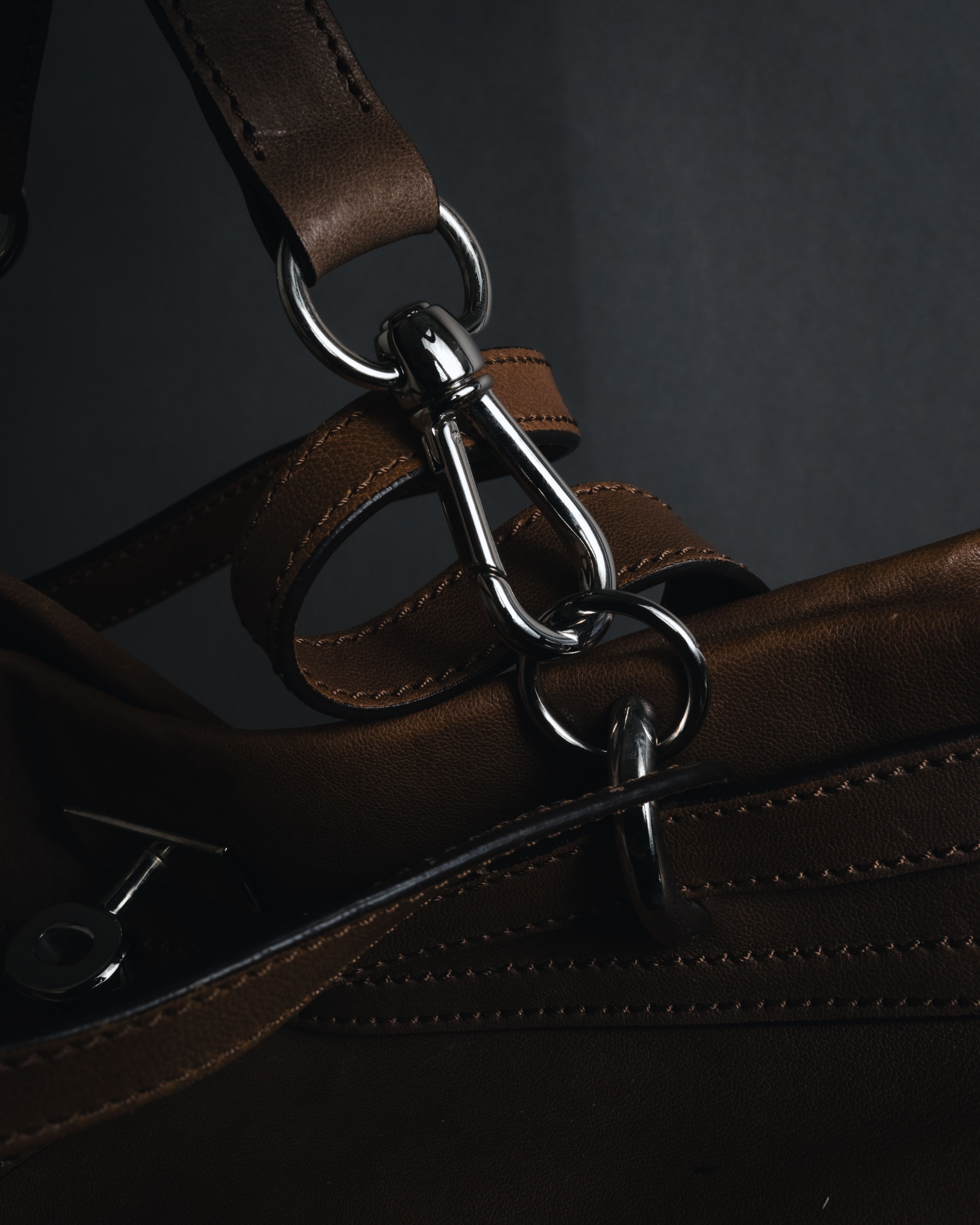 "MAURO GOVERNA" 00’s-10’s lamb leather belted draped bag