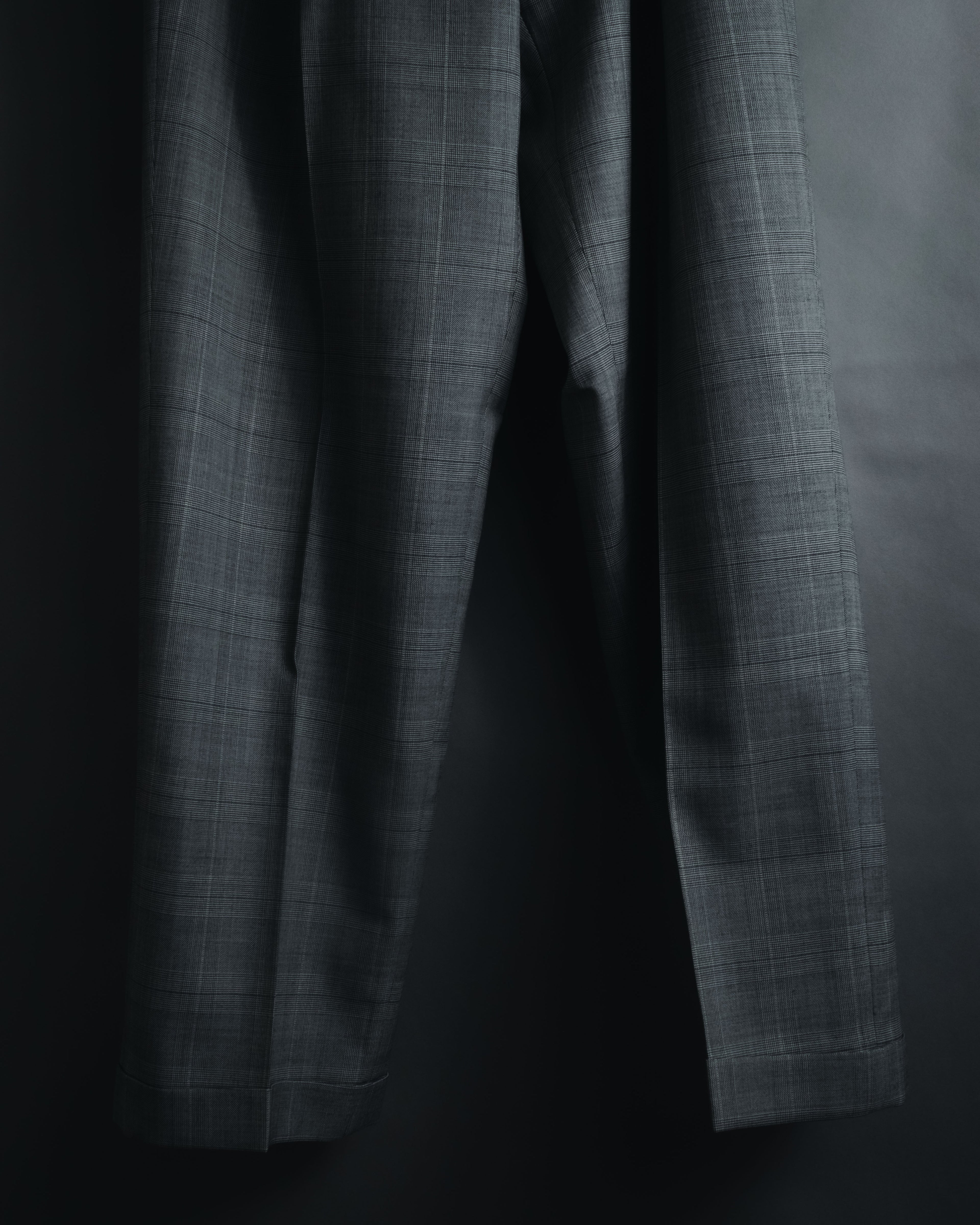 "YVES SAINT LAURENT" 80’s-90’s glen check tailored suit set