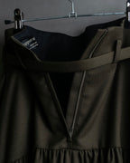 "SUPPORT SURFACE" Belted gather design flare long skirt