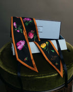 "PRADA" 2020's Floral silk skinny scarf