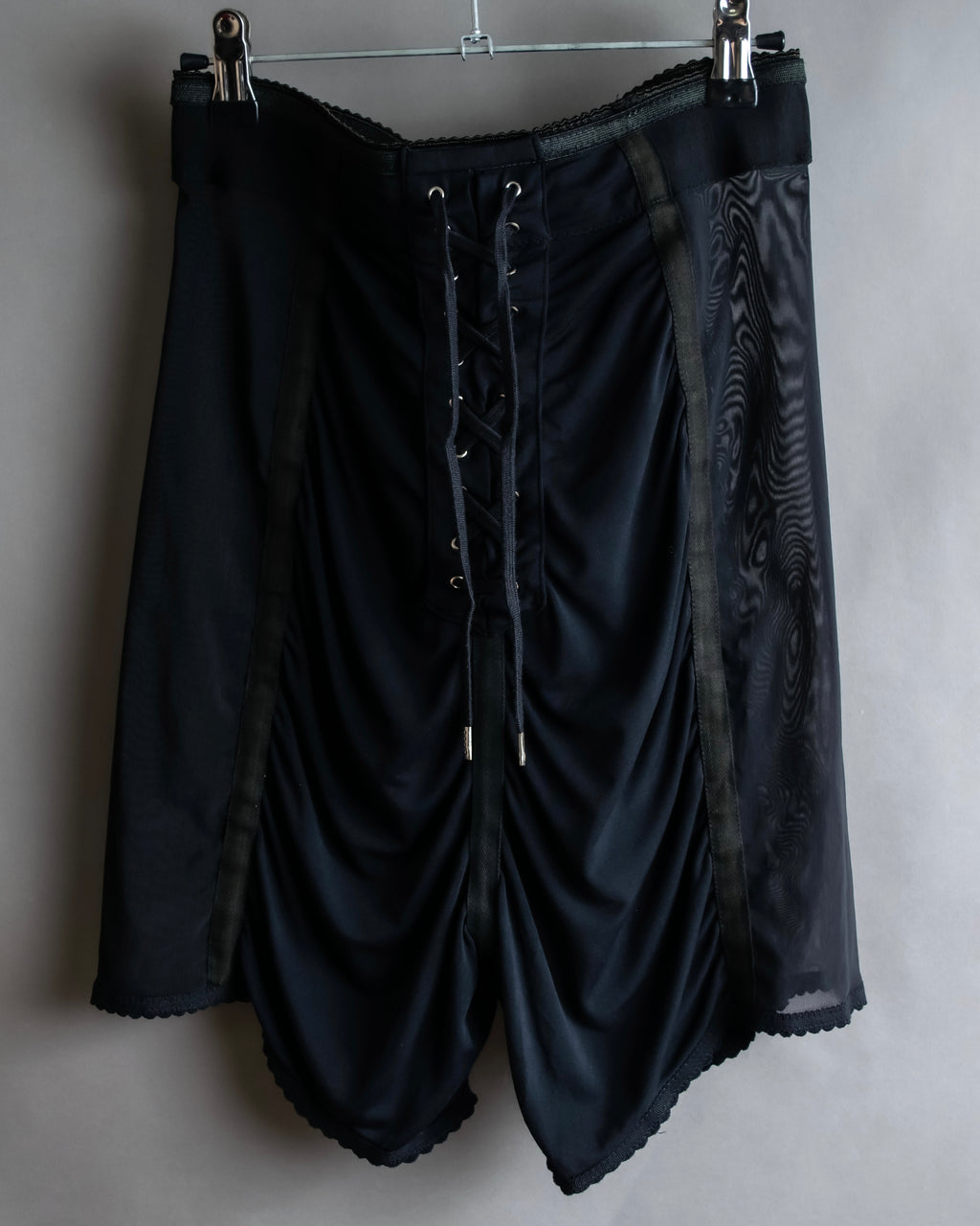 "JEAN PAUL GAULTIER MAILLE FEMME" Sheer shirring design design half pants