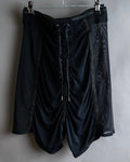 "JEAN PAUL GAULTIER MAILLE FEMME" Sheer shirring designdesign half pants