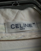 "CELINE" 80’s-90’s Pastel dobby striped pajama shirt