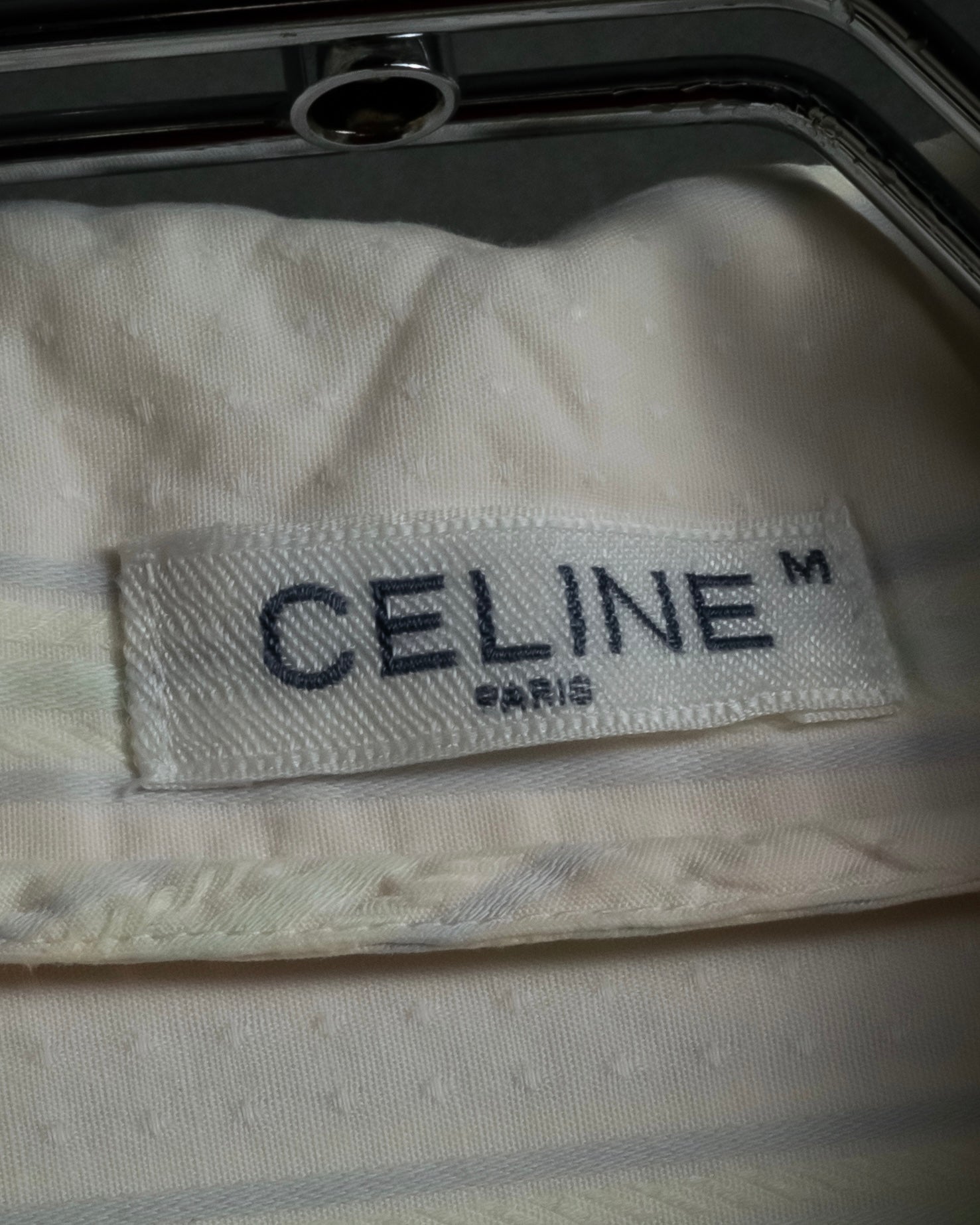 "CELINE" 80’s-90’s Pastel dobby striped pajama shirt