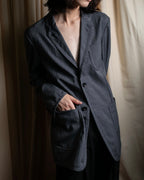 "COMME des GARCONS HOMME PLUS" 14SS modified lapel design striped jacket