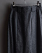 "CHANEL" 90's Gold button design straight line skirt