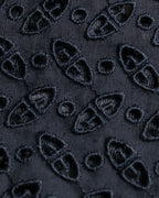 "PRADA" Embroidered design layered mid length flared skirt