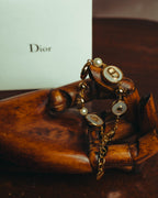"Christian Dior" 20's Iridescent mother of pearl charm bracelet