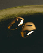 "Yves Saint Laurent" 80's-90's Sculptural gold tone clip-on earrings
