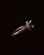 Pre-Loved/ Emerald(0.56ct) & Diamond(0.22ct) Designed Platinum Ring