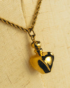 "Christian Dior" 80's-90's Gold tone bottle pendant necklace