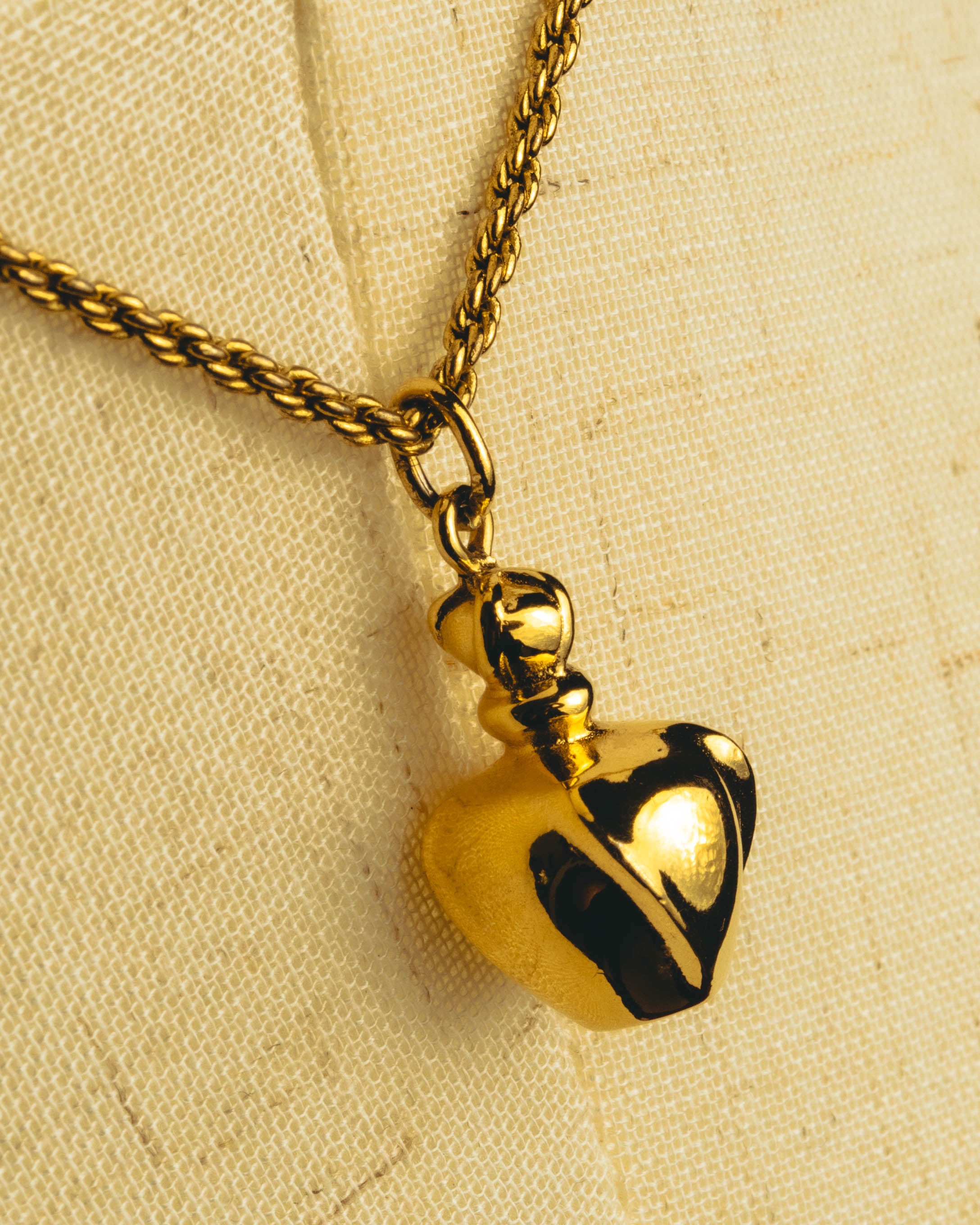 "Christian Dior" 80's-90's Gold tone bottle pendant necklace