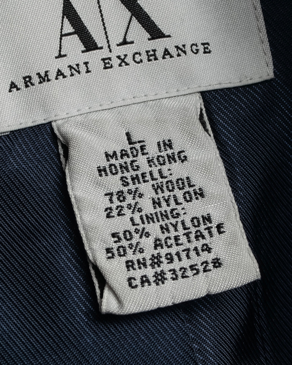 "ARMANI EXCHANGE" Sloth latch design stand color mid-length coat