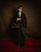 –SPECIAL– "tricot COMME des GARÇONS" 2004AW Fringed cut-off boiled wool tailored jacket