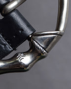 "GUCCI" Bamboo buckle motif leather belt