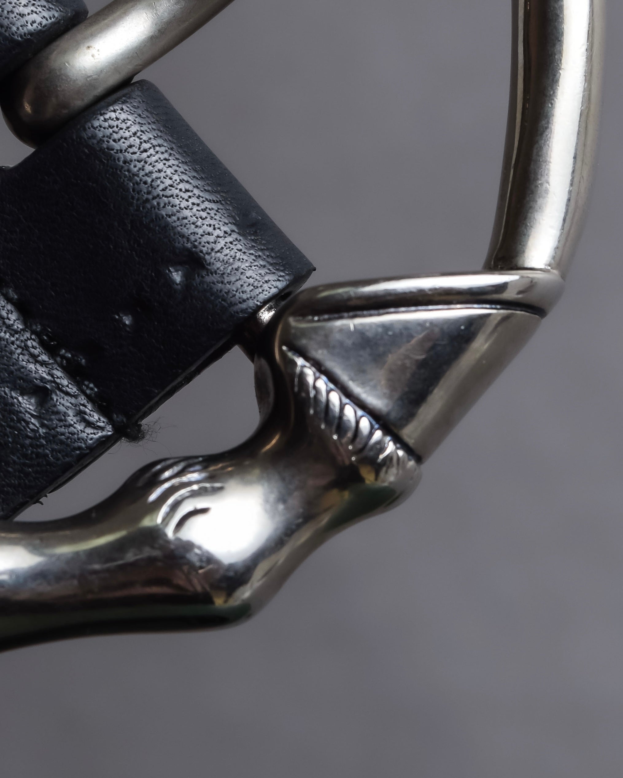 "GUCCI" Bamboo buckle motif leather belt