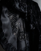 -SPECIAL- "FENDI" 90s Karl Lagerfeld-era lattice fur cape