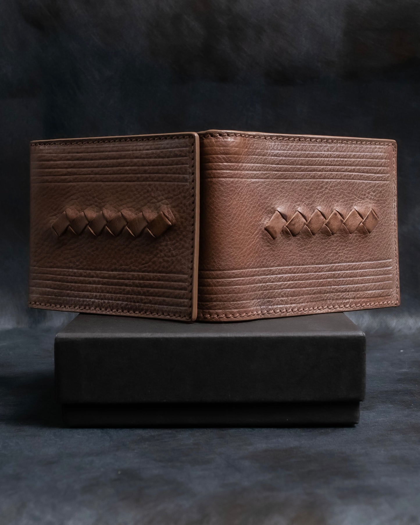 "BOTTEGA VENETA" Braided design leather bifold wallet