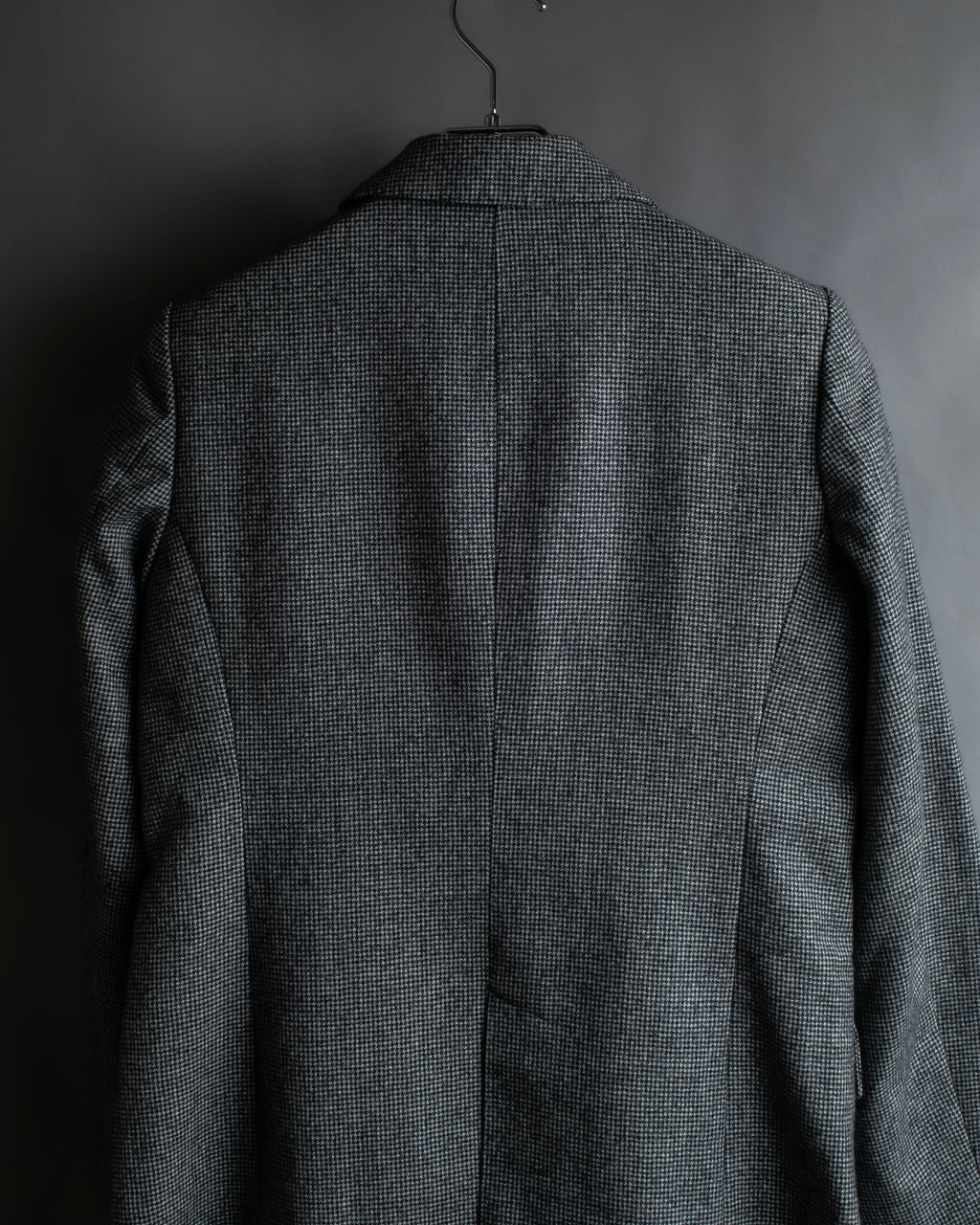 "Whim Gazette" Houndstooth pattern shaped tailored jacket