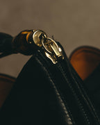 -SPECIAL- "Gucci" 10's Vintage bamboo tassel leather platform booties