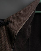 "COMME des GARCONS
HOMME DEUX" Brown checked pattern tailored jacket