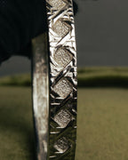 "Christian Dior" 70's-80's German-made textured geometric pattern bangle