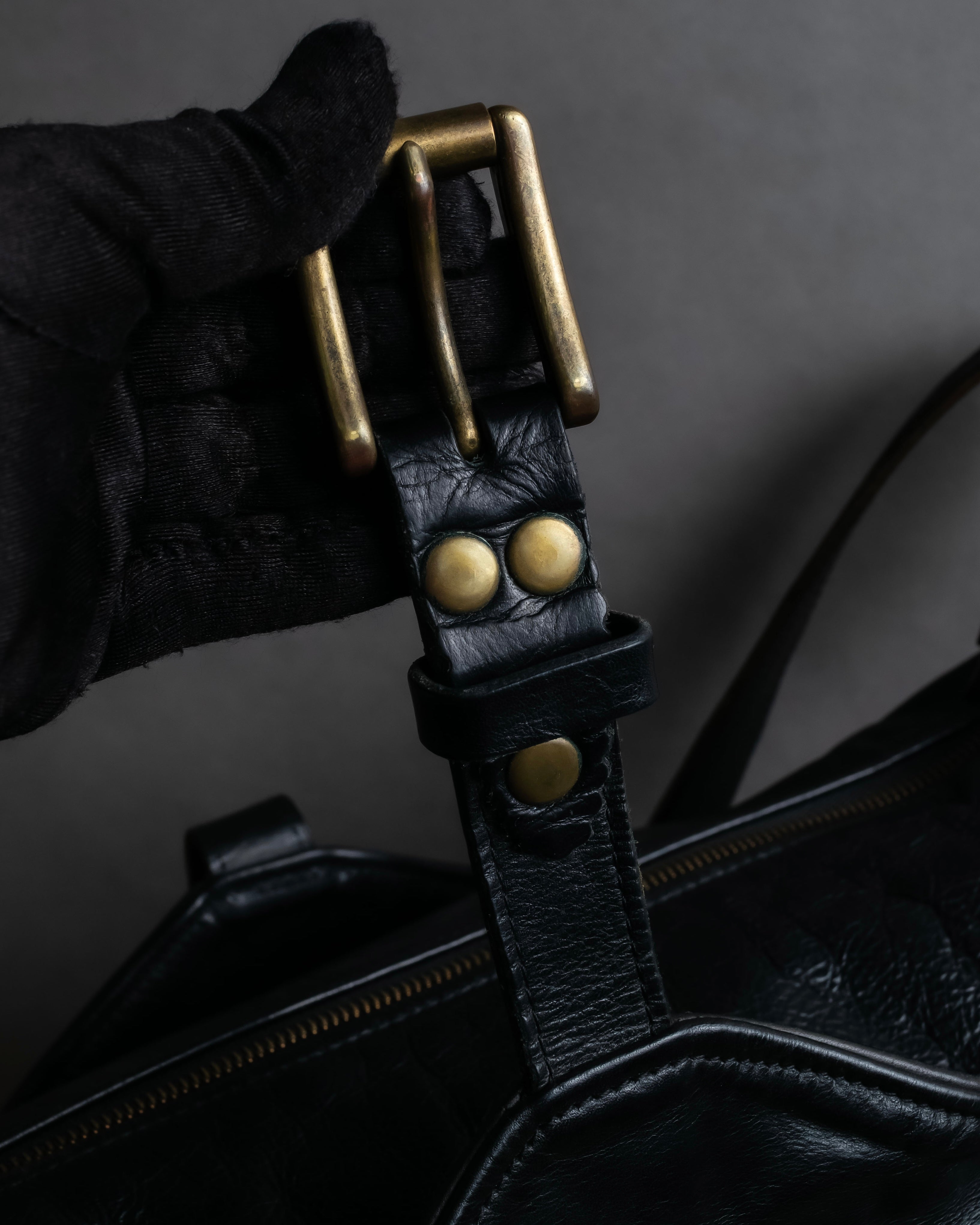 "Jas-M.B." Belt flap design leather shoulder bag