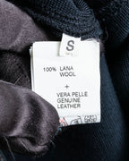 "GUCCI" Leather piping design box sleeve T-shirt