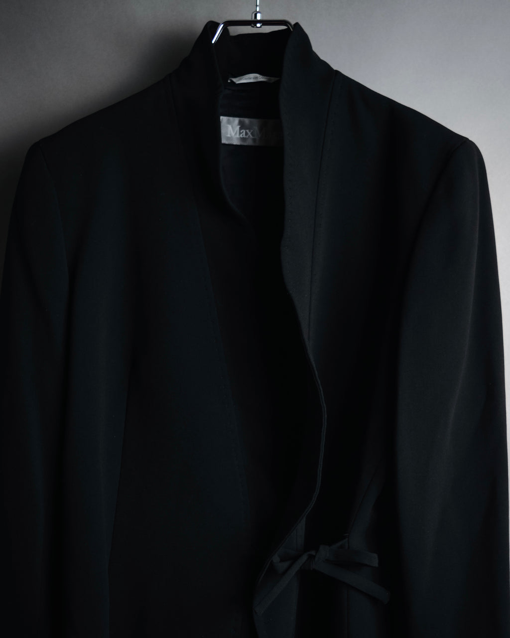 "Max Mara" 00’s Minimalist wrap-front structured jacket