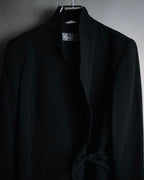 "Max Mara" 00’s Minimalist wrap-front structured jacket