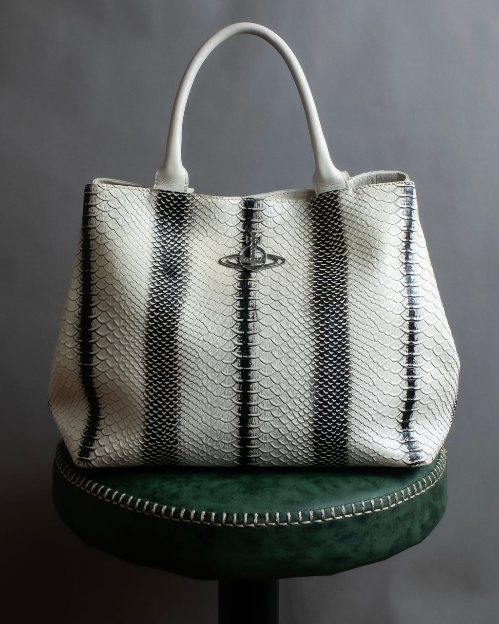 "Vivienne Westwood" Monotone python leather handbag