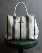 "Vivienne Westwood" Monotone python leather handbag