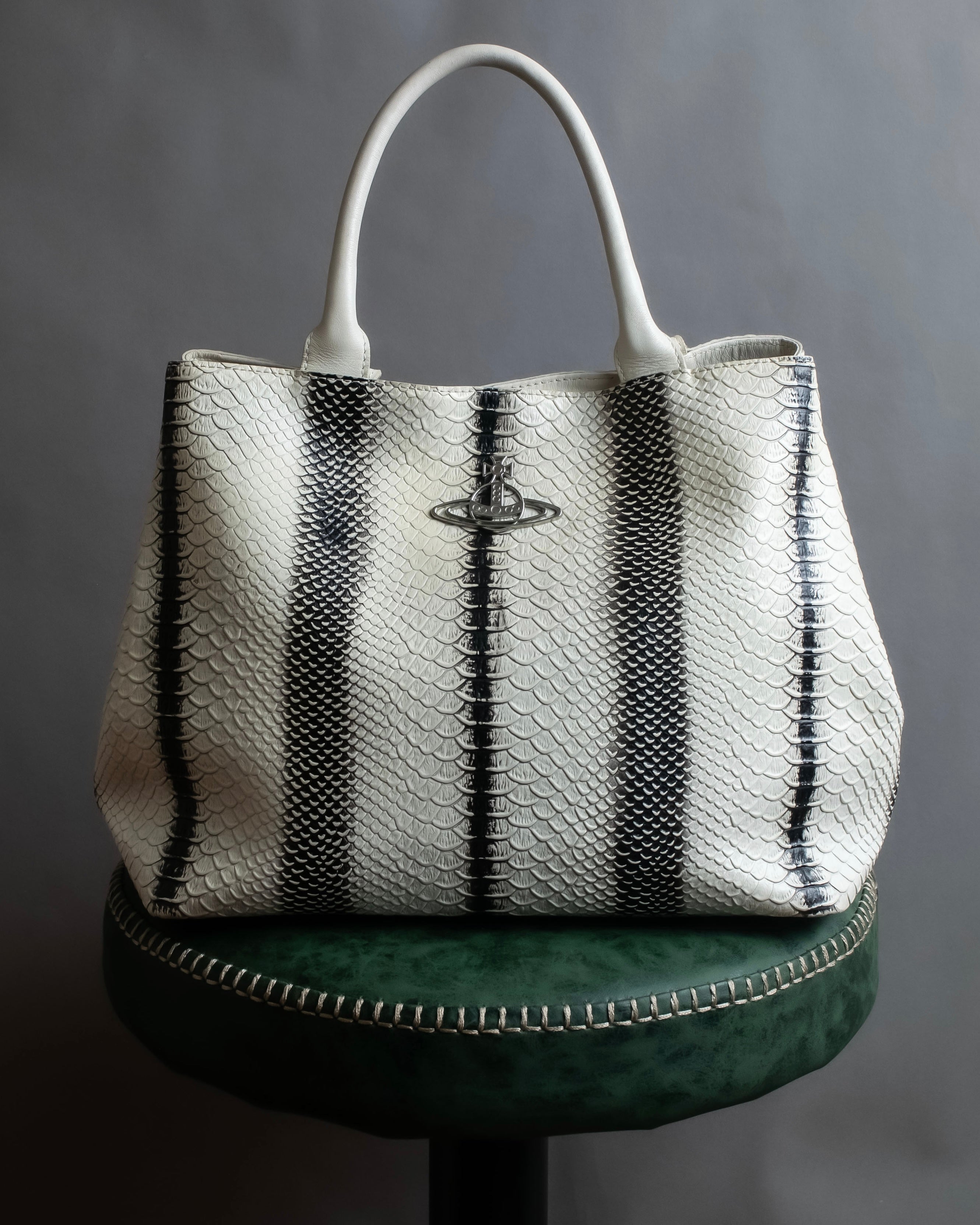 "Vivienne Westwood" Monotone python leather handbag
