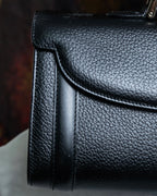 "BURBERRYS" Cylinder shaped leather one handle bag